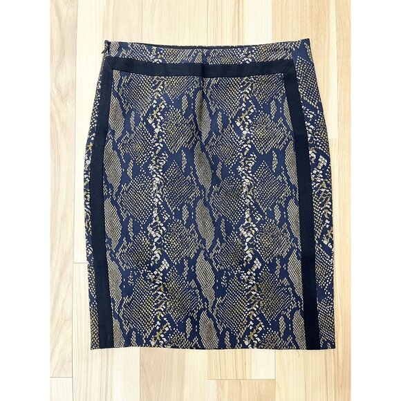 Diane Von Furstenberg Marta Framed Pencil Skirt Reptile Print 8 - Picture 1 of 4